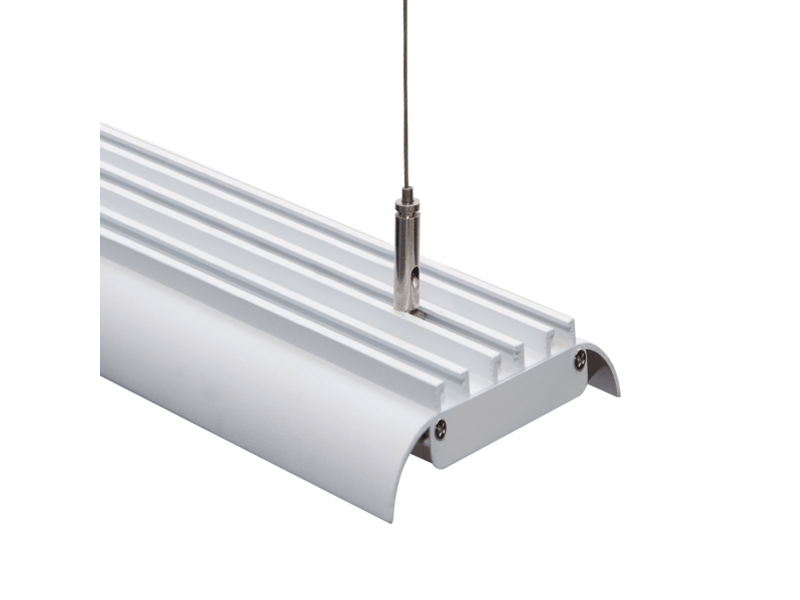  Cloche led industrielle abrila mendel 120 w 20400 lm 5000 k argenté 7 x 10 x 118 cm A14051256S - Conforama A