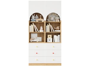 Bibliotheque coloris bicolore 3 étagère(s) HOMVRA - 50 cm x 200 cm
