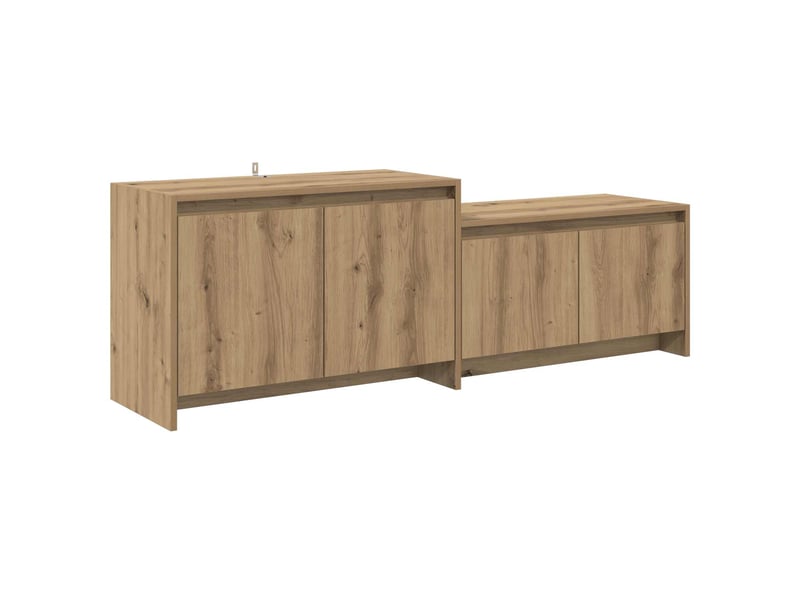  Meuble tv, banc tv 147x35x50 cm chêne artisanal bois d'ingénierie  - Conforama A