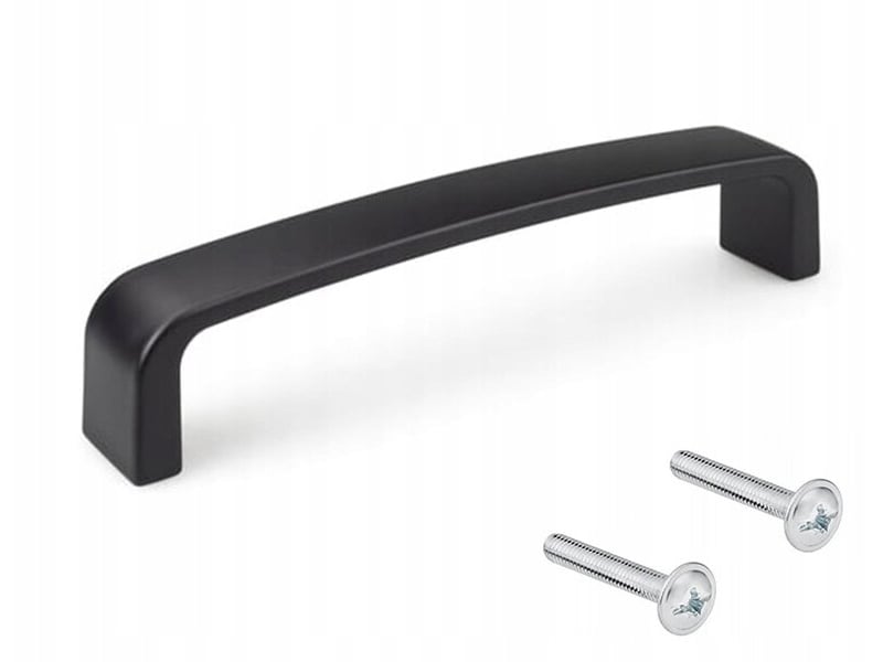  Bouton carré mat noir pour meubles um-094, 128 mm, avec vis  - Conforama A