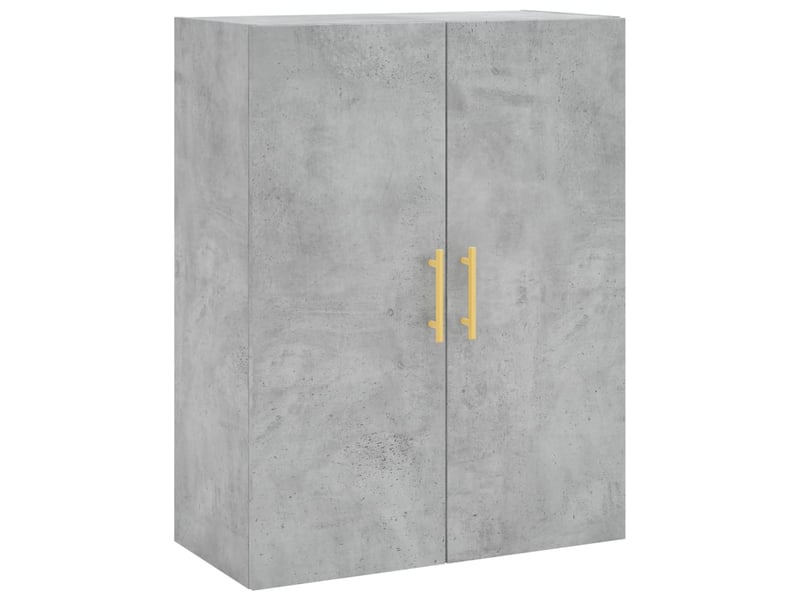  Buffet haut - bahut - meuble de rangement gris béton 69,5x34x180 cm bois d'ingénierie  - Conforama E