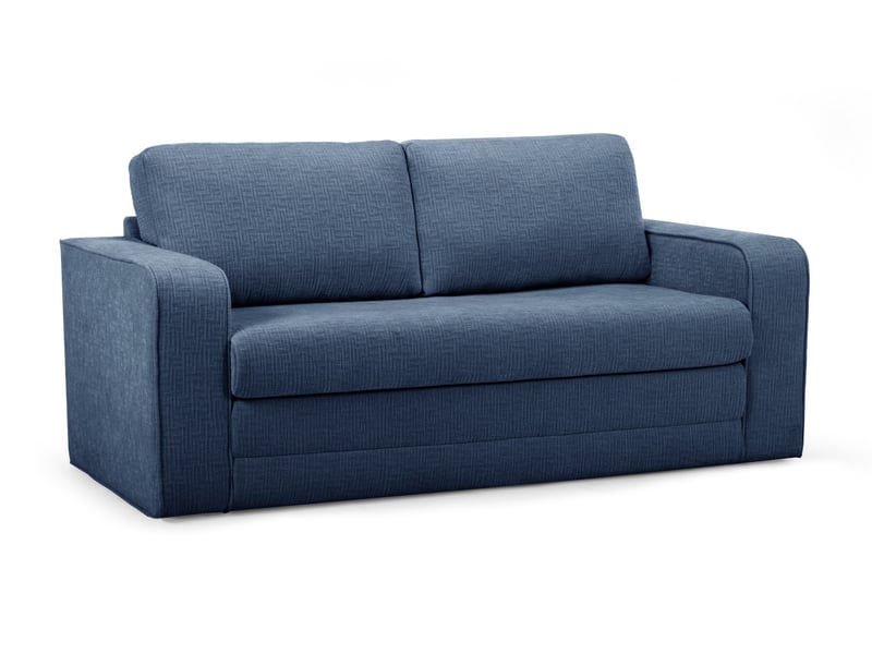  Bobochic canapé droit convertible déplimousse come tissu texturé bleu foncé COME - Conforama A
