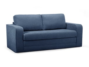 Canapé droit convertible BOBOCHIC COME 2 places Tissu bleu