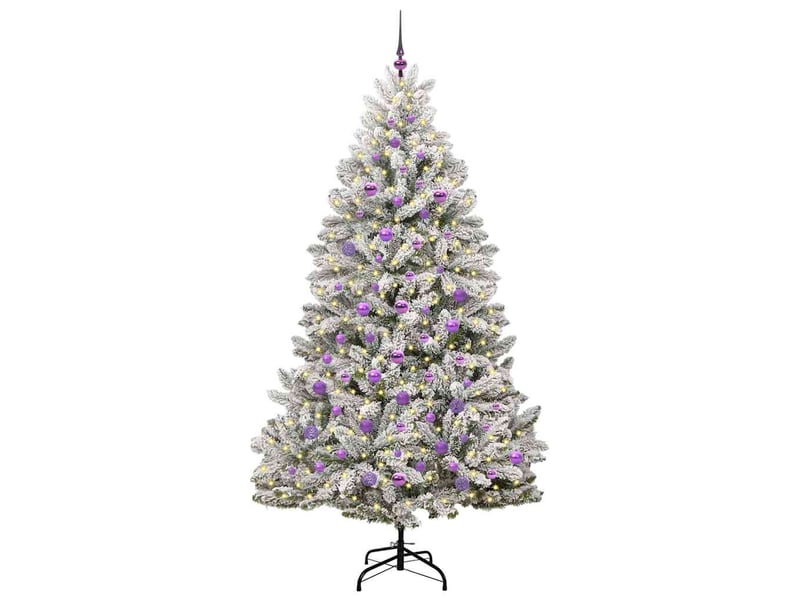  Sapin de noël, arbre de noël artificiel 210 cm 300 led blanc chaud shl5327  - Conforama C