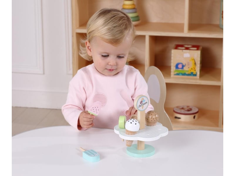  Marchande en bois tooky toy tk135 - glacier du tout-petit 9 pièces 6972633374824 - Conforama E