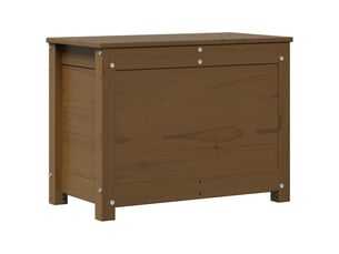 Boîte de rangement, coffre de rangement marron miel 60x32x45,5 cm bois massif de pin