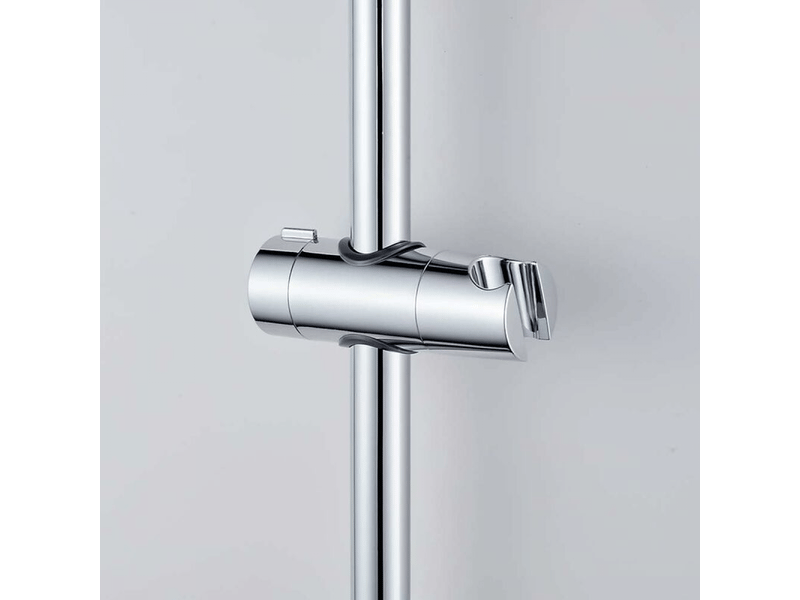  Ibergrif - support pommeau douche de salle de bain, clamp douchette réglable, chrome  - Conforama E