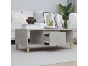 Table basse - table de salon gris béton 90x50x36,5 cm bois d'ingénierie