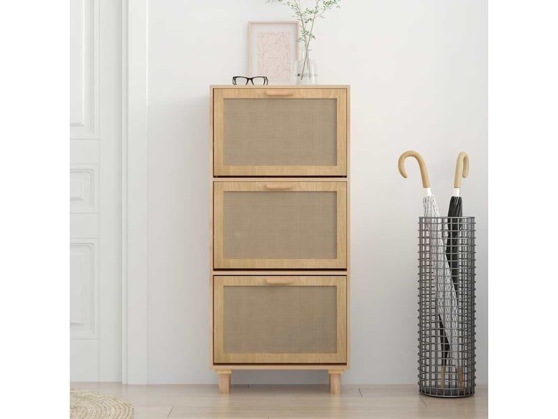  Meuble à chaussure, armoire à chaussures marron 52x25x115cm bois d'ingénierierotin  - Conforama C
