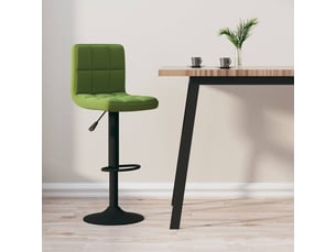 Tabouret de bar, chaise de bar vert clair velours shl73730