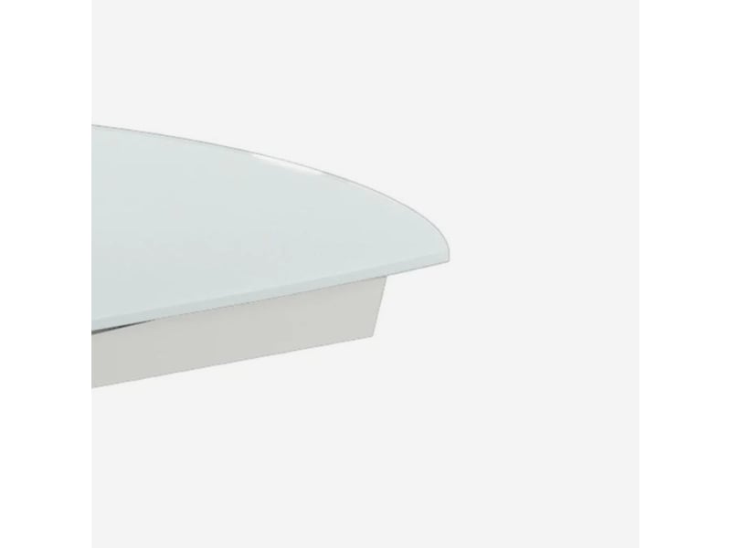 Table de salle à manger extensible en verre et métal 120180x90 float - blanc - Conforama D