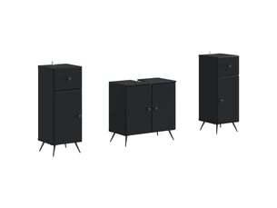 Ensemble de meuble de salle de bain 3 pièces breda noir cf63360