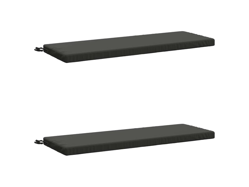  Lot de 2 coussins de banc, coussins d'assise soest 100 % polyester anthracite cf56944  - Conforama A