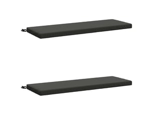 Lot de 2 coussins de banc, coussins d'assise soest 100 % polyester anthracite cf56944
