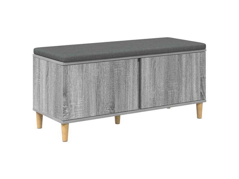  Banc d'entrée, banc interieur avec coussin gris sonoma 100x38x46 cm shl41488  - Conforama A