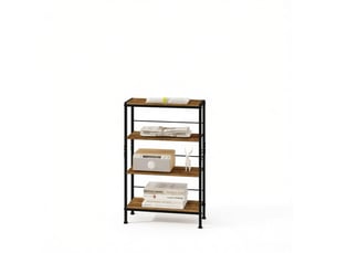 Bibliotheque coloris  bicolore 4 étagère(s) WISHDOR  - 50 cm x 78 cm