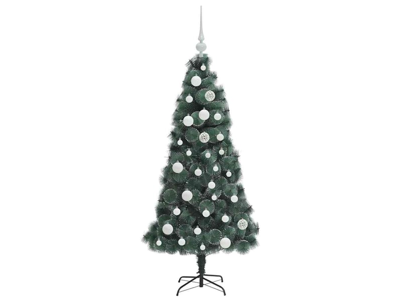  Sapin de noël - arbre de noël artificiel pré-éclairé avec ensemble de boules  - Conforama D