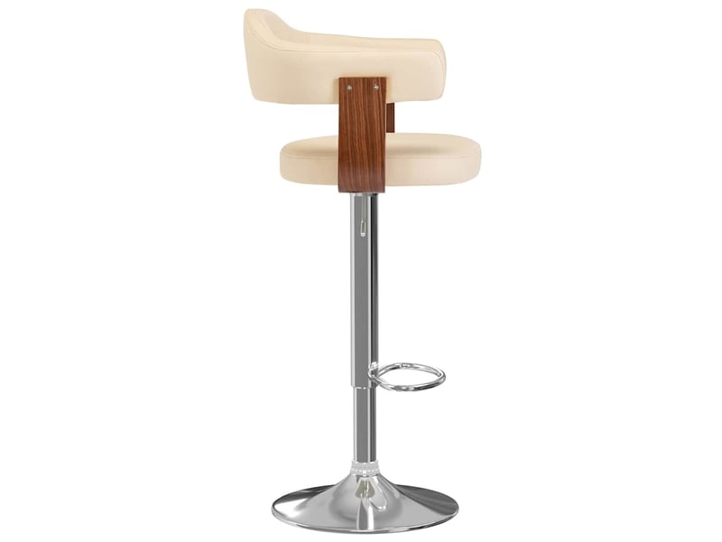  Lot de 2 tabouret de bar, chaise de bar crème bois courbé et similicuir shl16356  - Conforama D
