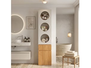 Armoire penderie 45 x 50 x 202 cm gris clair et naturel mdf et panneaux de particules, 2 portes et 1 tiroir