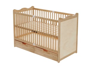 Lit bébé 70x140 cm SWEIKO coloris naturel