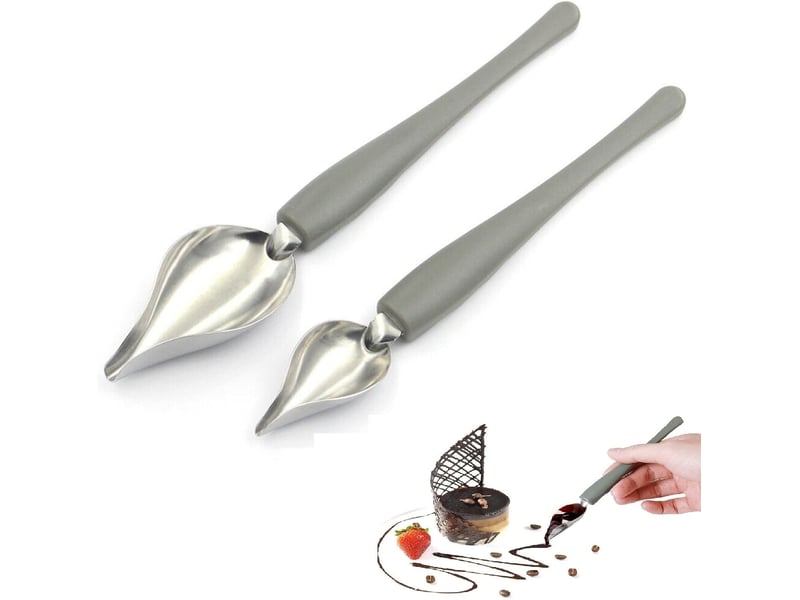 Cuillères décoratives stylo,cuillère à dessin de cuisine,cuillère à chocolat gâteau en acier inoxy,cuillère décorative,cuillères à crayons - Conforama A