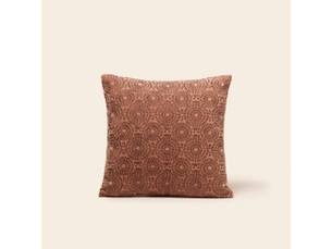 Housse de coussin en velours brodé de fil coton  solaya