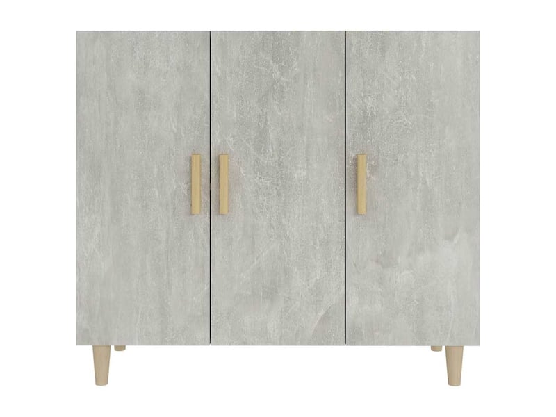  Buffet - bahut - meuble de rangement gris béton 90x34x80 cm bois d'ingénierie  - Conforama C