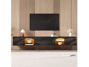 Meuble tv coloris noir 200 cm MODENUIT