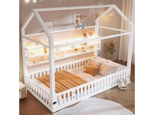 Lit cabane 90x200 cm <strong>HAUSS SPOLE</strong>  <strong></strong> coloris blanc