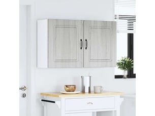 Meuble de rangement, armoires murales de cuisine kalmar gris sonoma en bois d'ingénierie