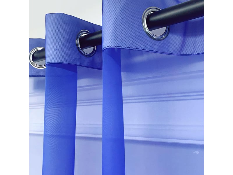  Rideaux transparents imperméables pour salon, chambre, véranda, pavillon, cabane, 132 cm de large x 241 cm de long, 2 pièces  - Conforama D