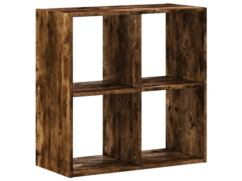  Bibliothèque, étagère de rangement chêne fumé 68,5x32x68,5 cm bois d'ingénierie  - Conforama A