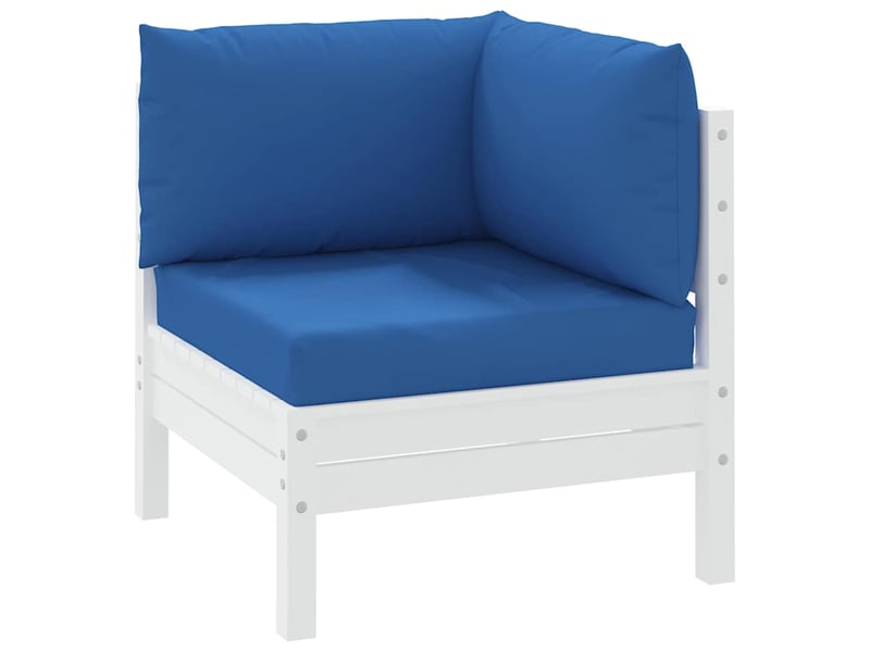  Lot de 3 coussins de palette, coussins de canapé bleu tissu oxford cf59667  - Conforama C