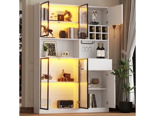 Vitrine coloris blanc <strong></strong> <strong>Fay Lum</strong> - 140 cmx200 cm