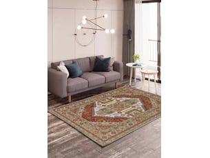 Tapis anthea atticgo rectangulaire caldera vintage - 100% polyester réversible coton