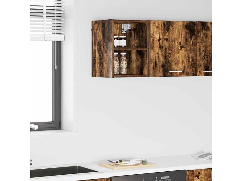  Meuble de rangement cuisine, armoire suspendue chêne fumé 30x29,5x40cm  - Conforama B