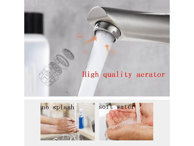  Robinet de lavabo en alliage de nickel, style de salle de bain moderne, mélangeur haut de gamme, robuste et élégant  - Conforama C