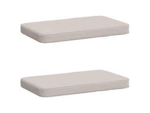 Lot de 2 coussins de banc, coussins d'assise vught 100 % polyester blanc cf58408