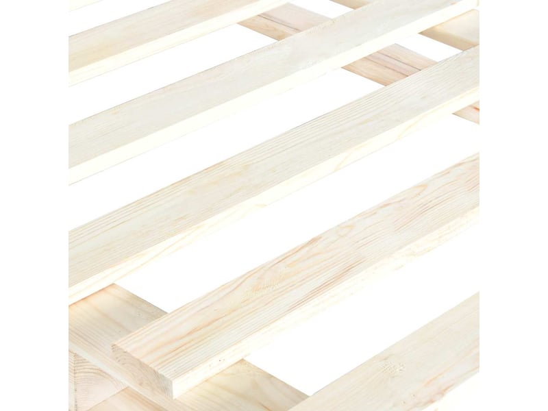  Lit double- lit adulte -  cadre de lit de palette sans matelas bois pin massif 120x200 cm  - Conforama D