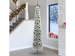 Sapin de noël artificiel, arbre de noël vert 270 cm pvc et acier et plastique shl7333