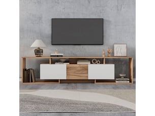 Meuble tv coloris blanc 180 cm <strong></strong>  <strong></strong>