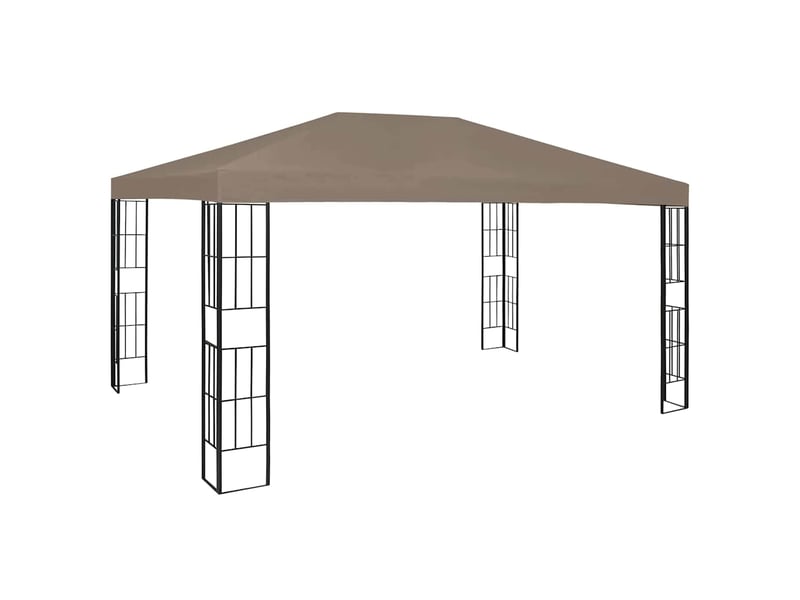  Tonnelle avec guirlande lumineuse à led 4x3 m taupe cf62471  - Conforama C