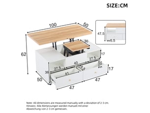 Table basse  coloris bois foncé <strong></strong> <strong></strong>