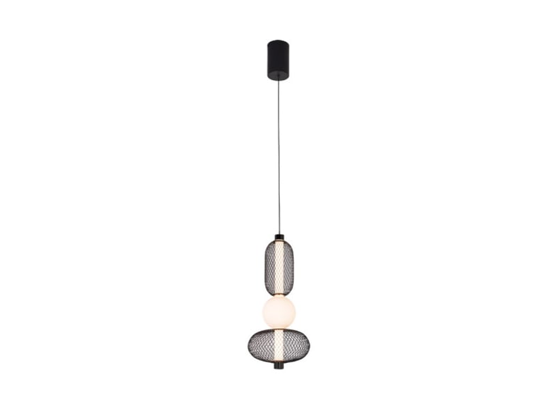  Fabrilamp mimosa, suspension, moderne, led, 13 w, 1430 lm, 4000 k, noir, 60-211 x 22 x 22 cm 250691329 - Conforama A