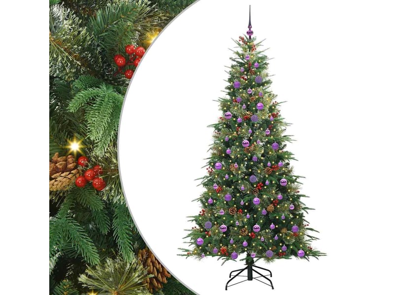  Sapin de noël artificiel, arbre de noël à branches articulées vert 210 cm shl1088  - Conforama A