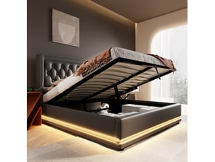 Lit coffre 160x200 cm VIVRYN coloris noir