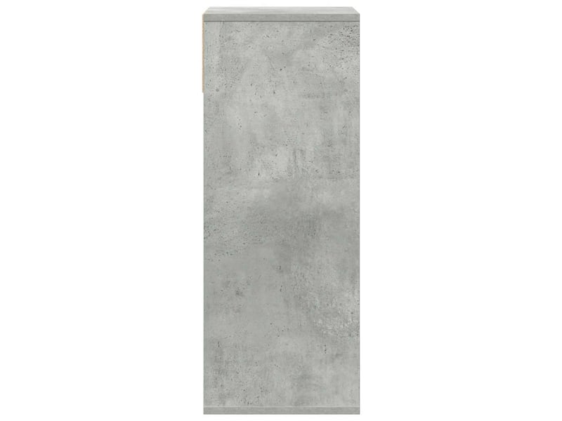  Bibliothèque, meuble de rangement salon gris béton 34x31x80 cm bois d’ingénierie  - Conforama E