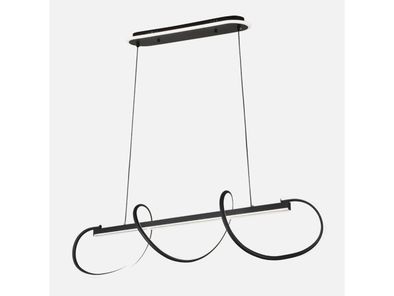 Fabrilamp yupi, suspension, moderne, led, 149 w, 13572 lm, 3000-4000-6000 k, noir, 50-100 x 97 x 25 cm 249292009 - Conforama C