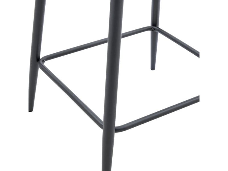  Tabourets de bar transparents - lot de 2, cadre métal argenté et noir - design moderne pour cuisine et salle à manger  - Conforama E