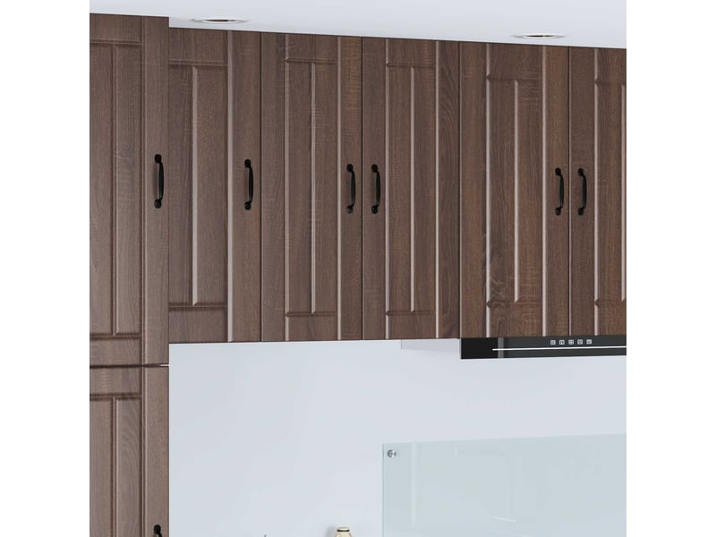  Meuble mural de cuisine | armoire de cuisine 2 pcs chêne brun bois d'ingénierie shl7590  - Conforama B